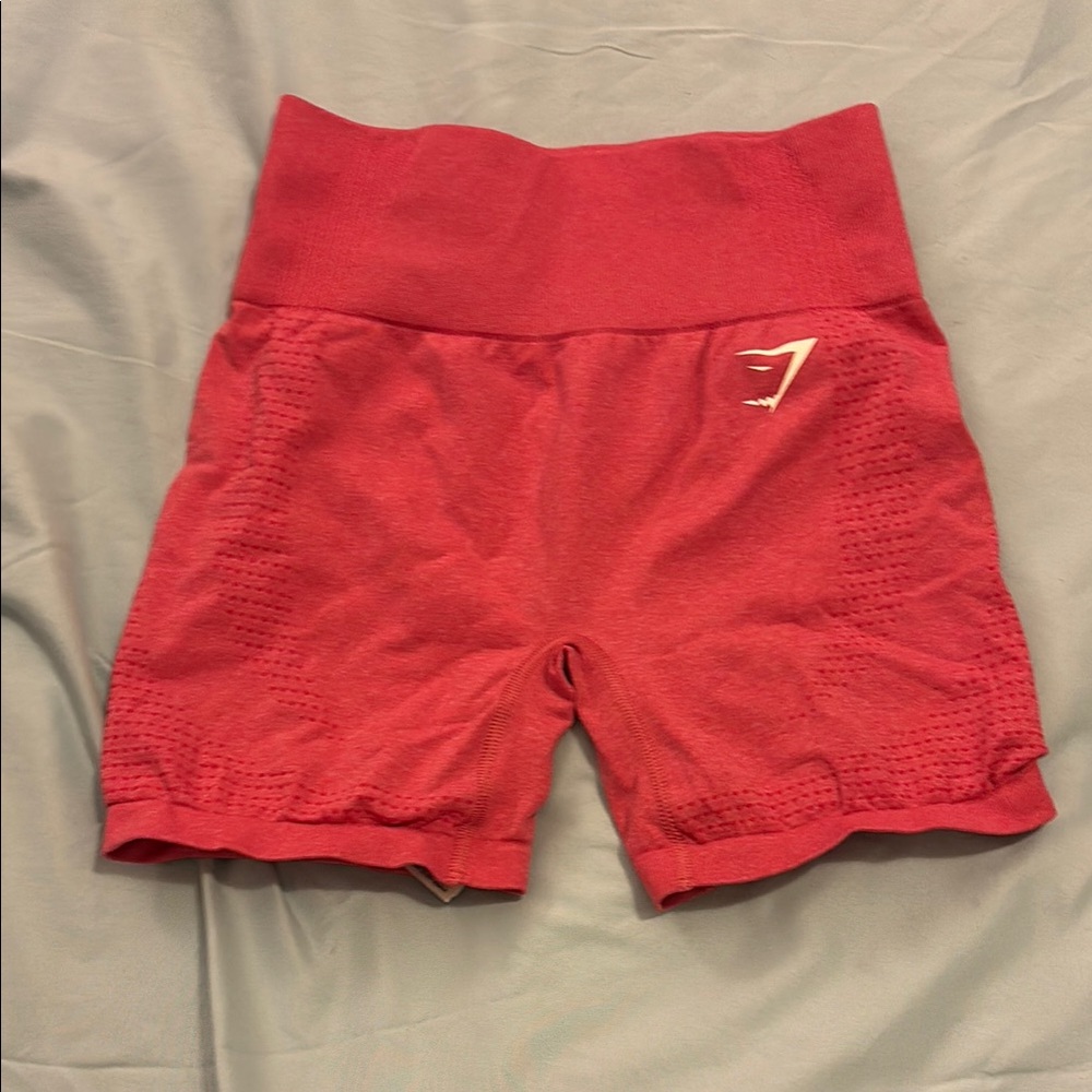 Gymshark Women's Athletic Shorts in Red